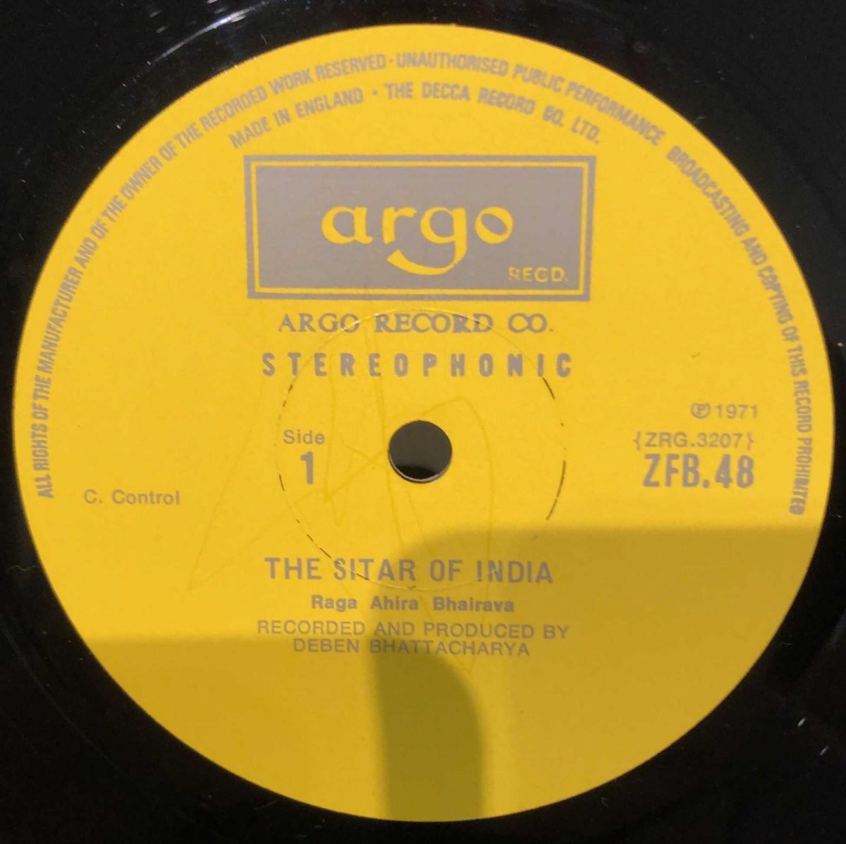 Deben Bhattacharya ‎– The Sitār Of India LP Plak - Görsel 3