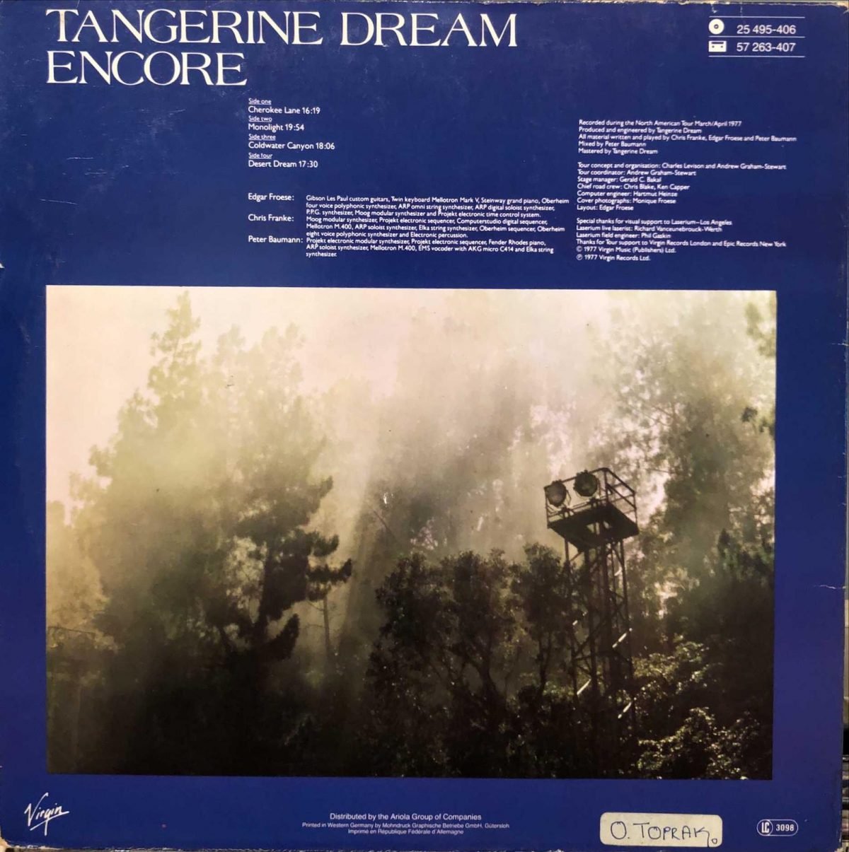 Tangerine Dream ‎– Encore 2LP Plak - Görsel 3