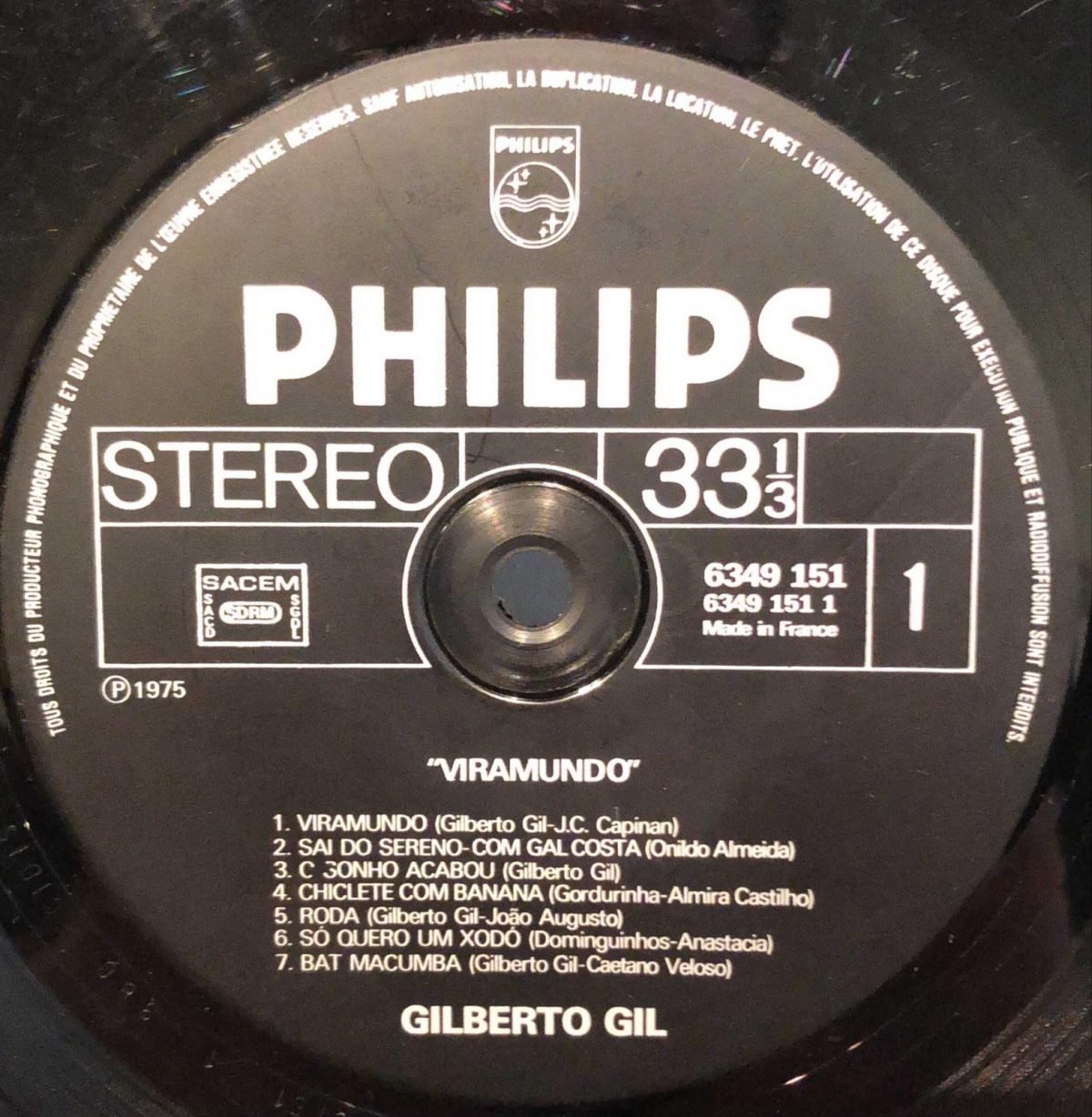 Gilberto Gil ‎– Viramundo LP Plak - Görsel 2