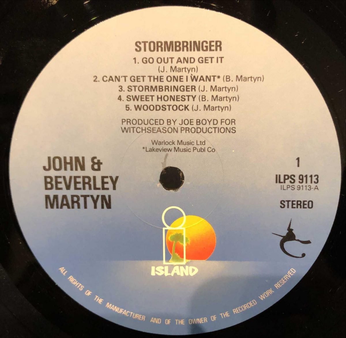 John And Beverley Martyn ‎– Stormbringer LP Plak - Görsel 2