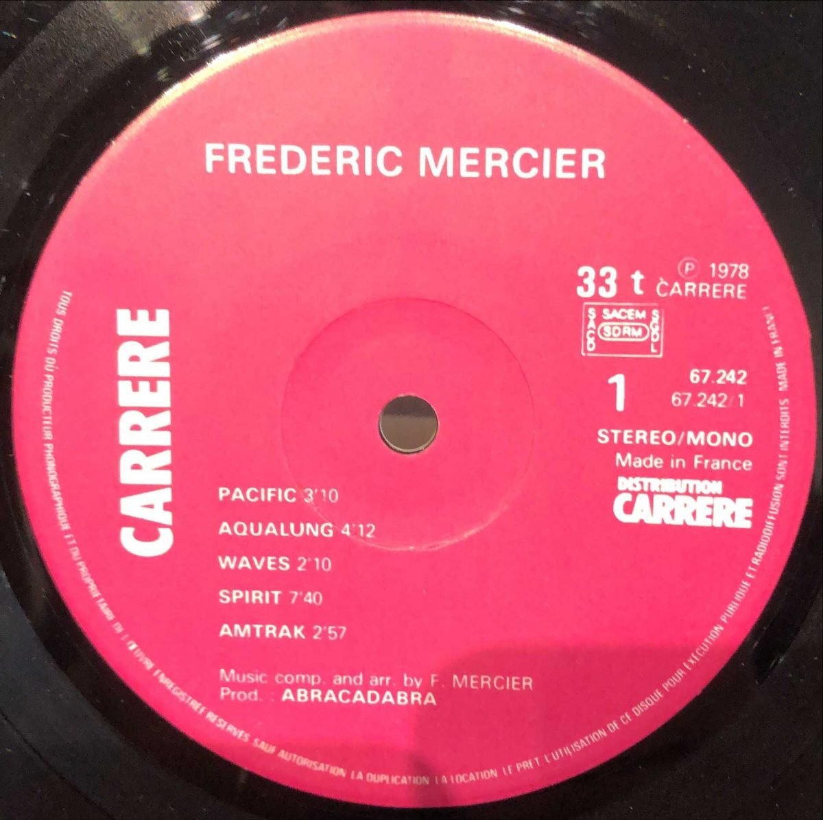 Frederic Mercier ‎– Pacific LP Plak - Görsel 3