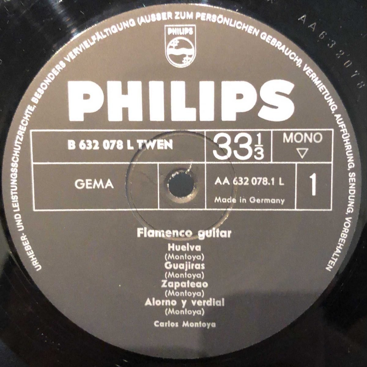 Carlos Montoya ‎– Flamenco Guitar LP Plak - Görsel 2