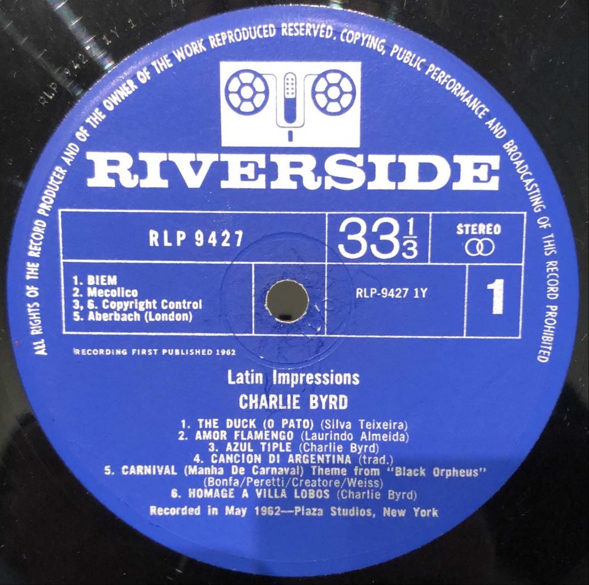 Charlie Byrd ‎– Latin Impressions LP Plak - Görsel 3
