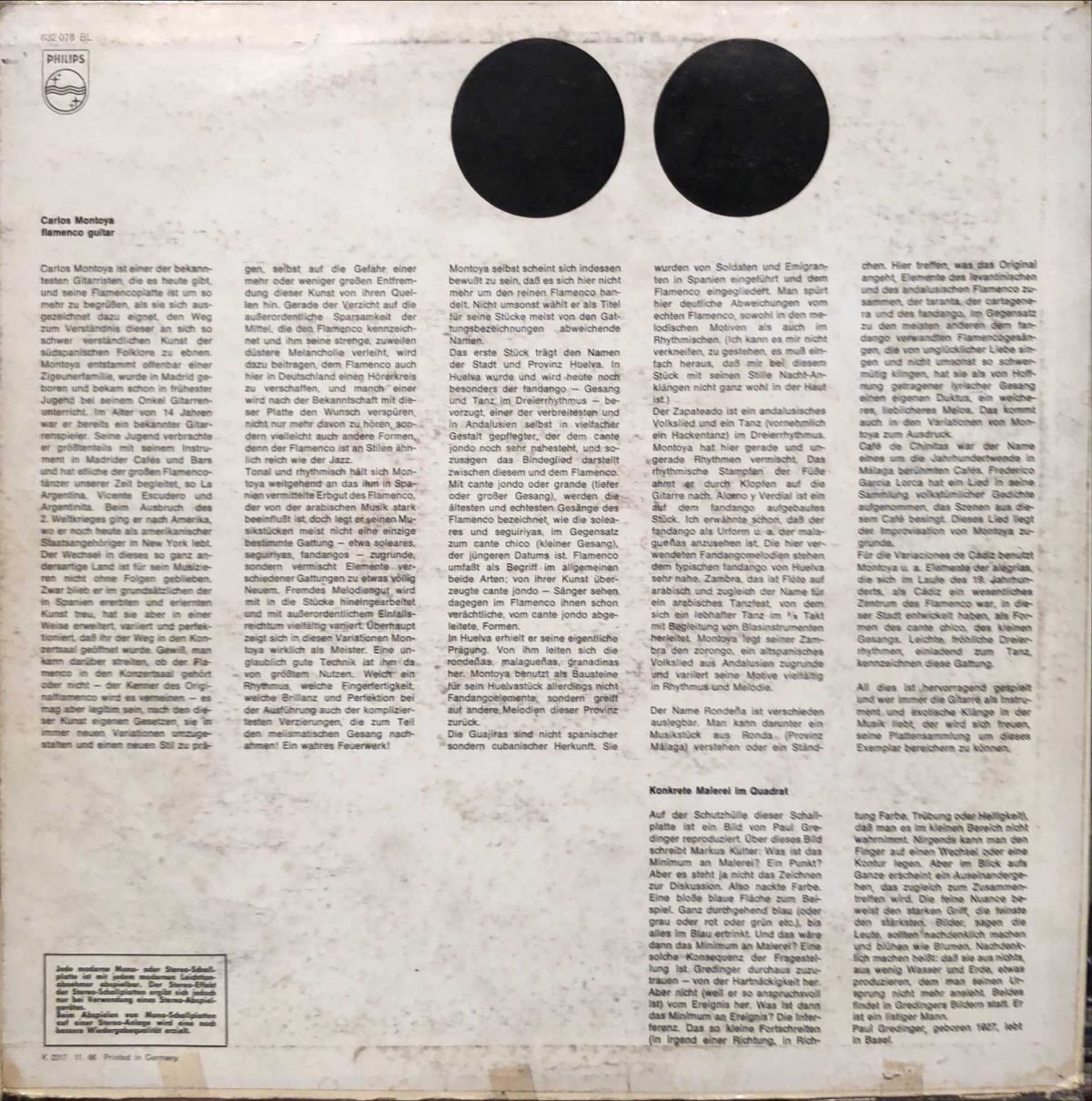 Carlos Montoya ‎– Flamenco Guitar LP Plak - Görsel 3