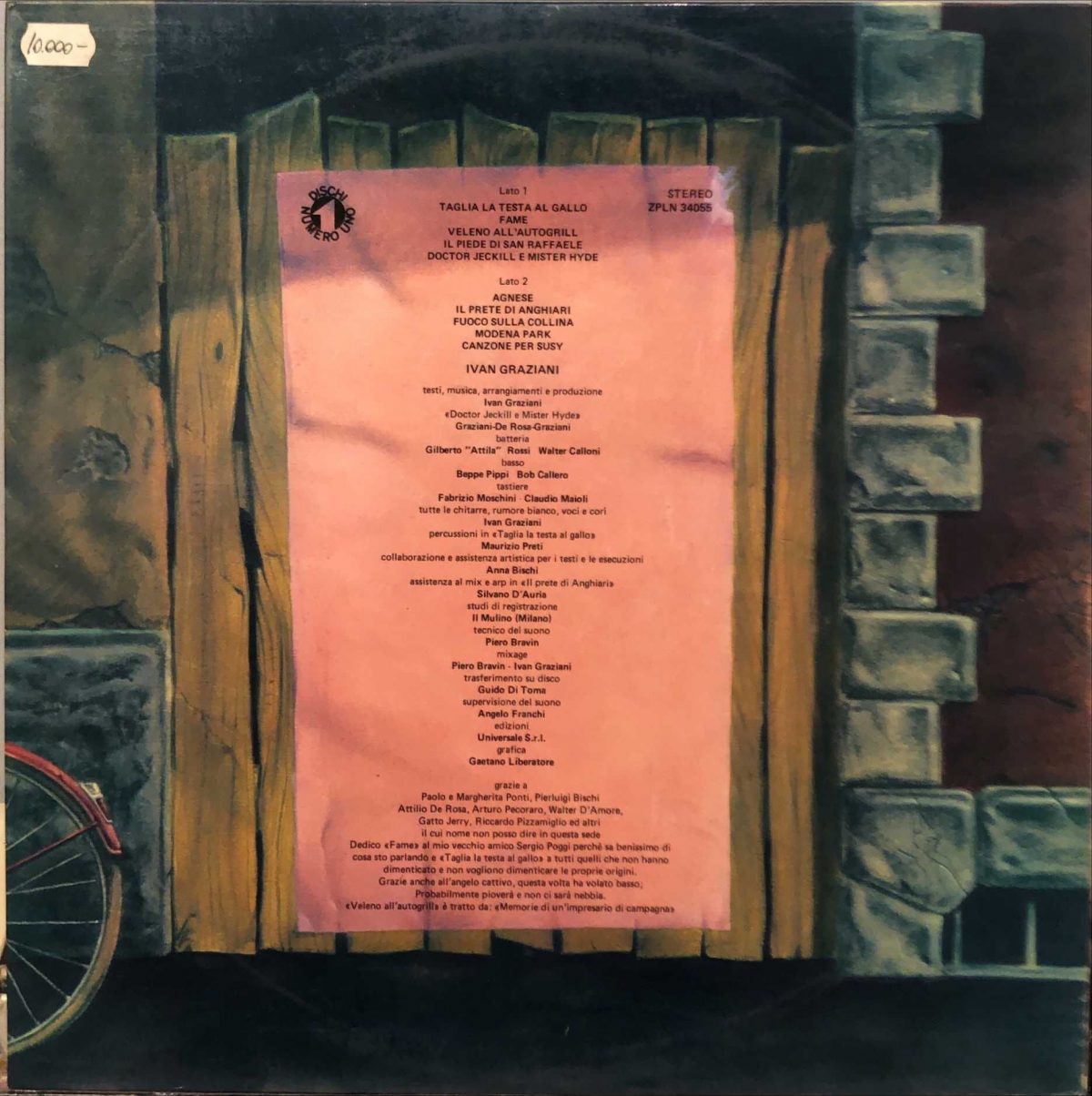 Ivan Graziani ‎– Agnese Dolce Agnese LP Plak - Görsel 3