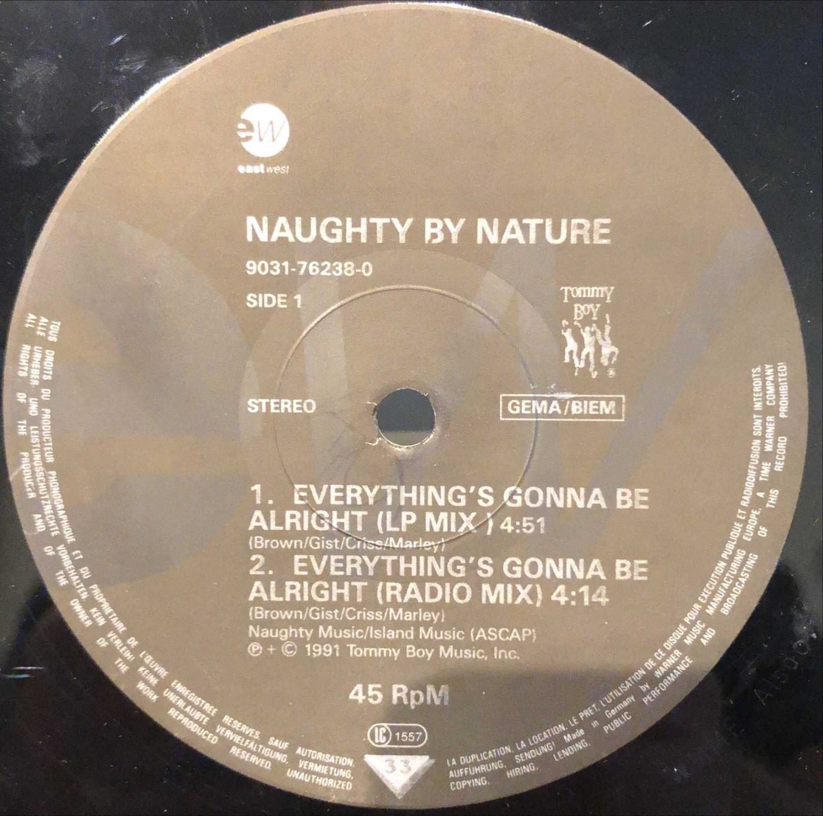 Naughty By Nature ‎– Everything's Gonna Be Alright Maxi Single Plak - Görsel 3
