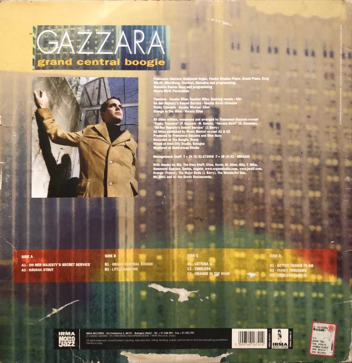 Gazzara ‎– Grand Central Boogie 2LP Plak - Görsel 2