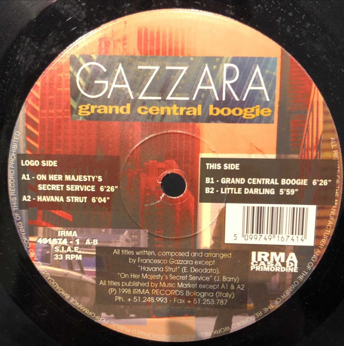 Gazzara ‎– Grand Central Boogie 2LP Plak - Görsel 3