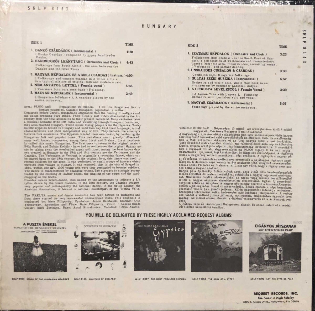 "Fáklya" Központi Népi Táncegyüttes Budapest ‎– Hungary LP Plak - Görsel 2