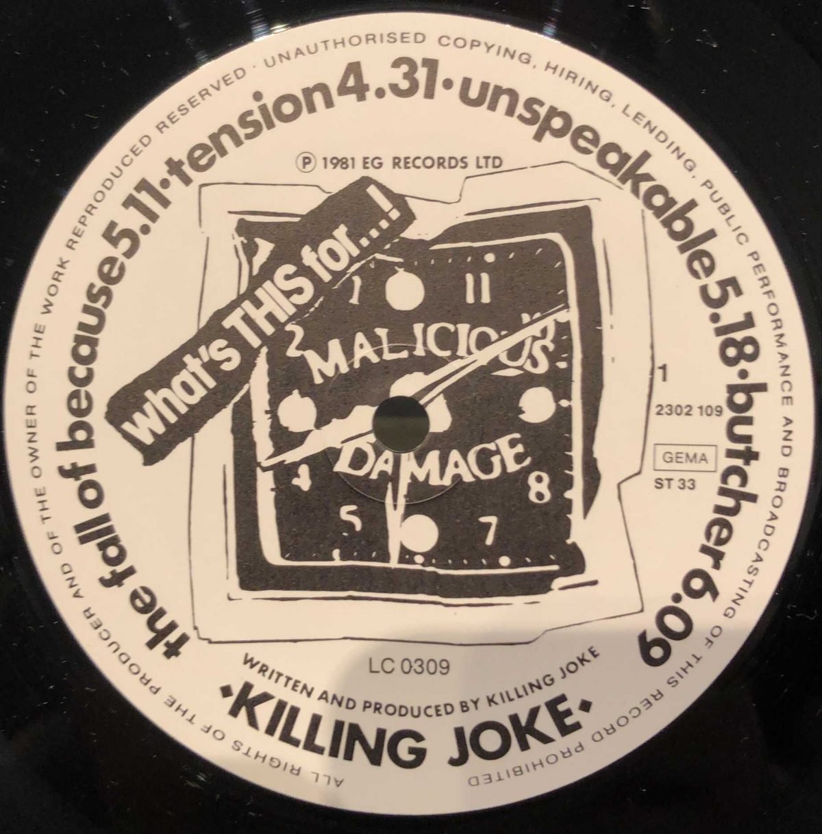 Killing Joke ‎– What's This For...! LP Plak - Görsel 3