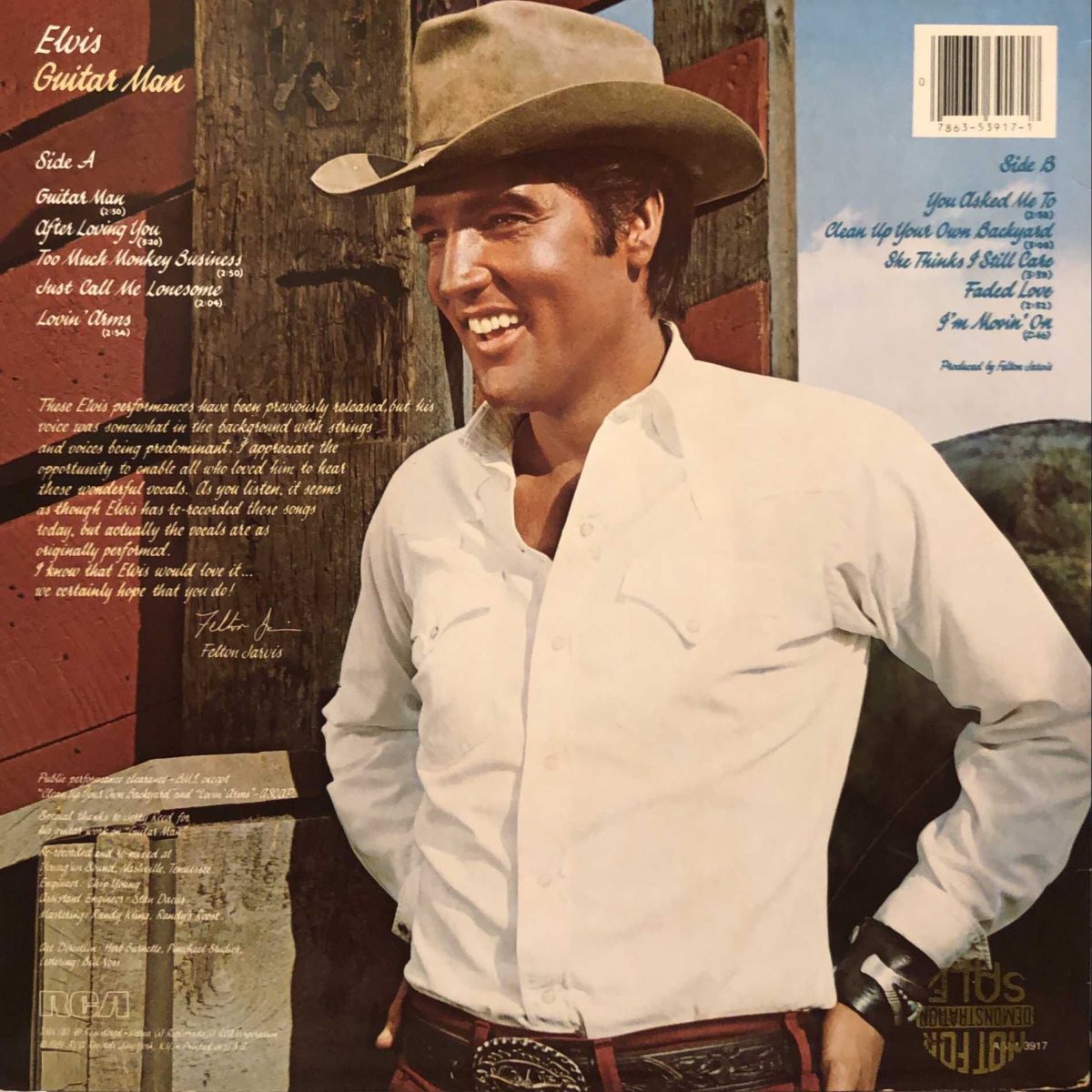 Elvis ‎– Guitar Man LP Plak - Görsel 3