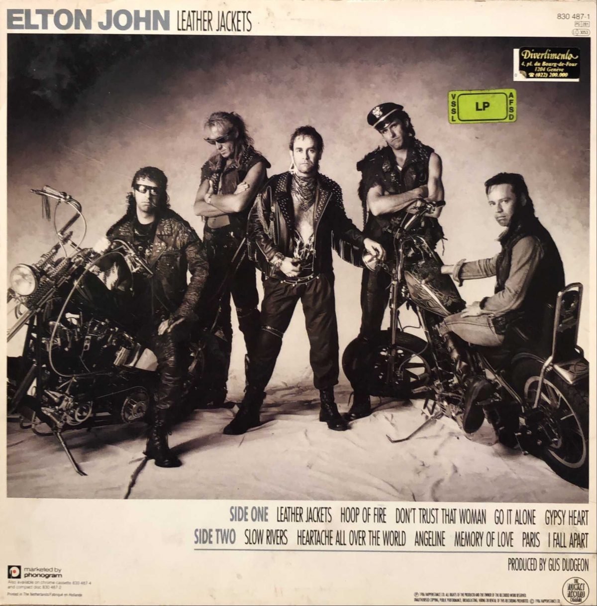 Elton John ‎– Leather Jackets LP Plak - Görsel 2