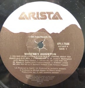 Whitney Houston ‎– Whitney Houston LP Plak - Görsel 2
