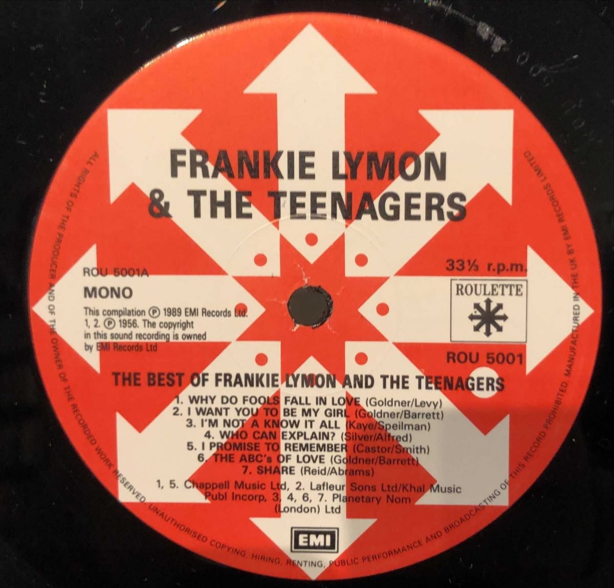 Frankie Lymon & The Teenagers ‎– The Best Of LP Plak - Görsel 3
