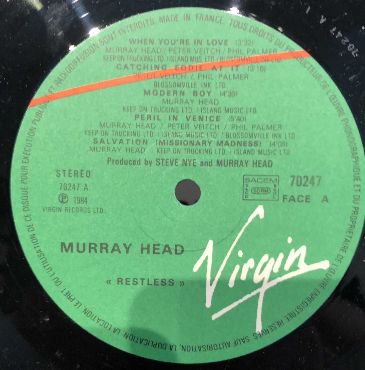 Murray Head ‎– Restless LP Plak - Görsel 2
