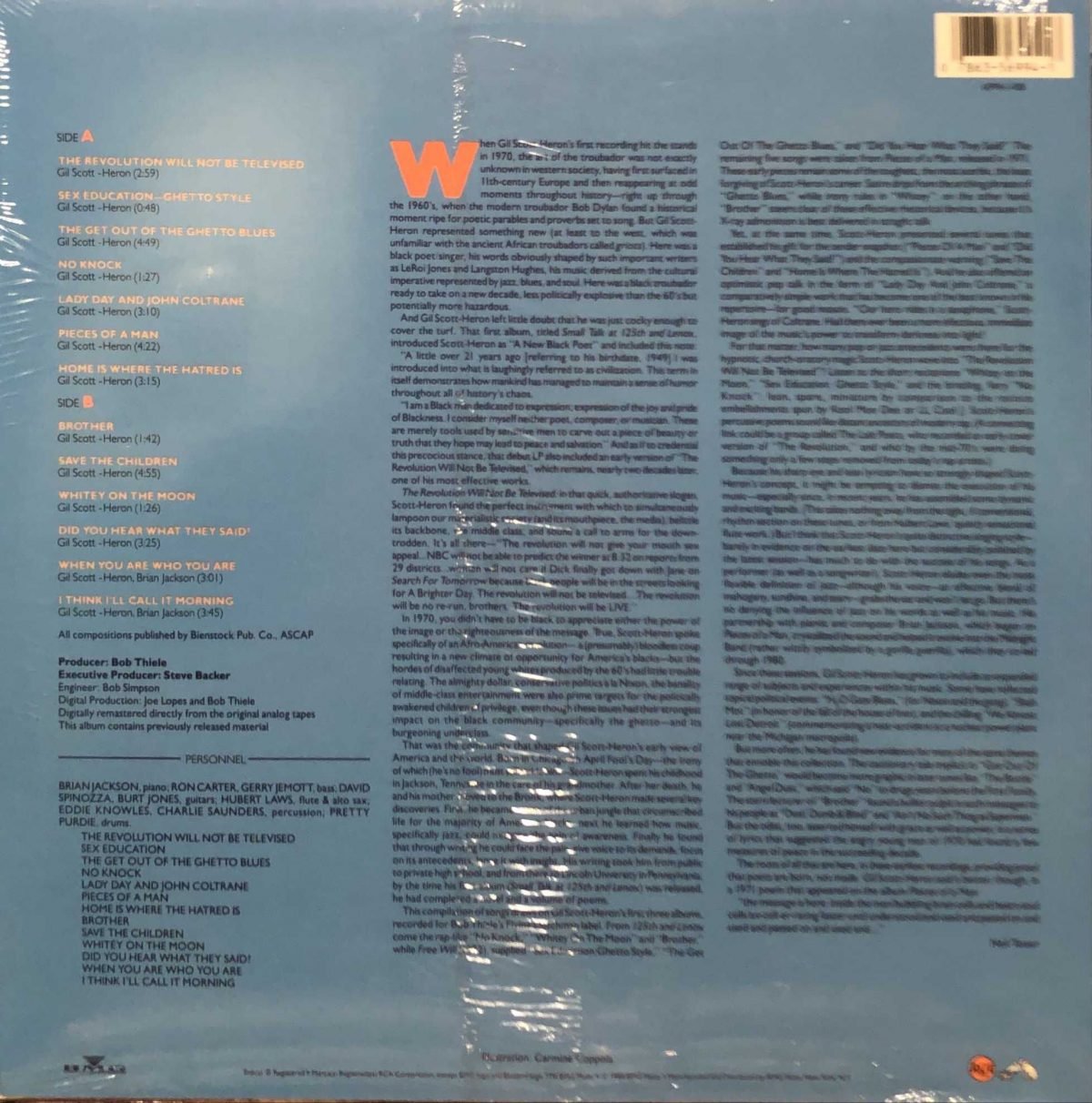 Gil Scott-Heron ‎– The Revolution Will Not Be Televised LP Plak - Görsel 2
