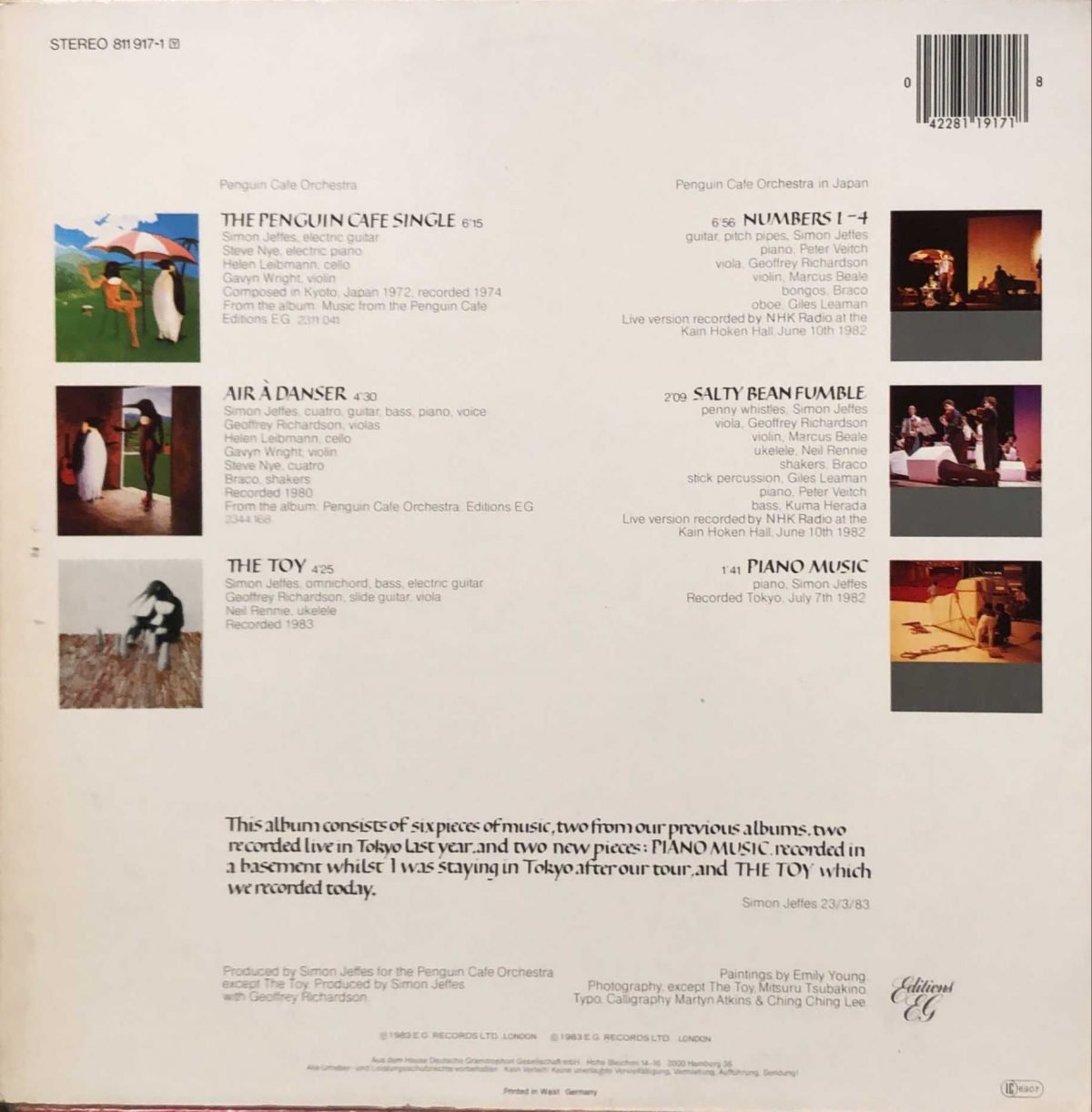 Penguin Cafe Orchestra ‎– The Penguin Cafe Orchestra Mini Album LP Plak - Görsel 2