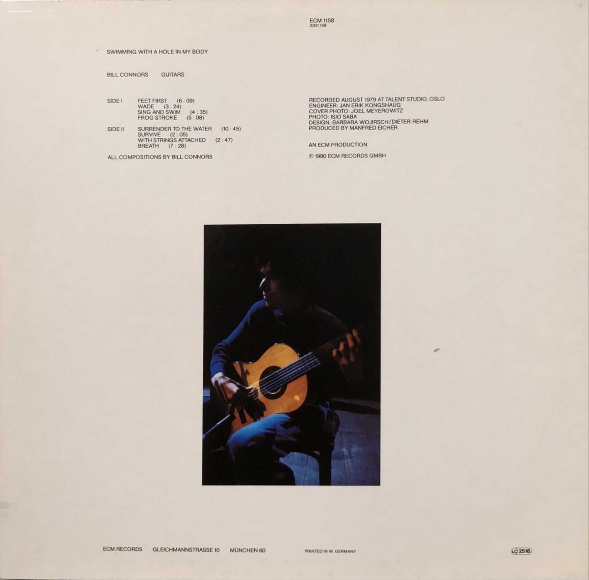 Bill Connors ‎– Swimming With A Hole In My Body LP Plak - Görsel 2
