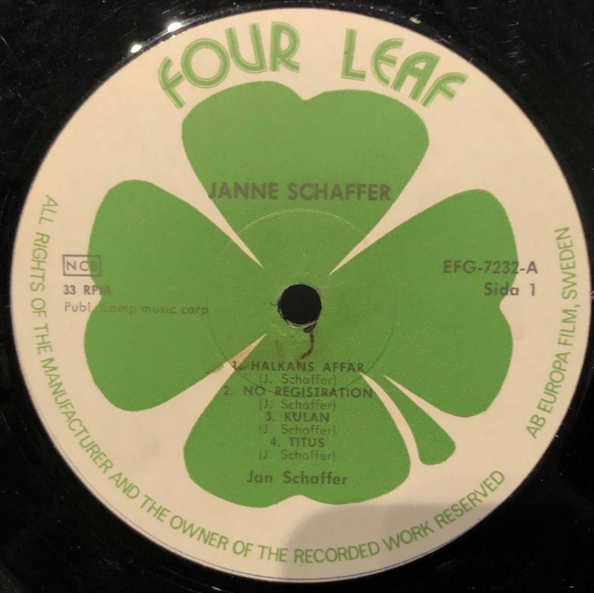 Janne Schaffer ‎– Janne Schaffer LP Plak - Görsel 3