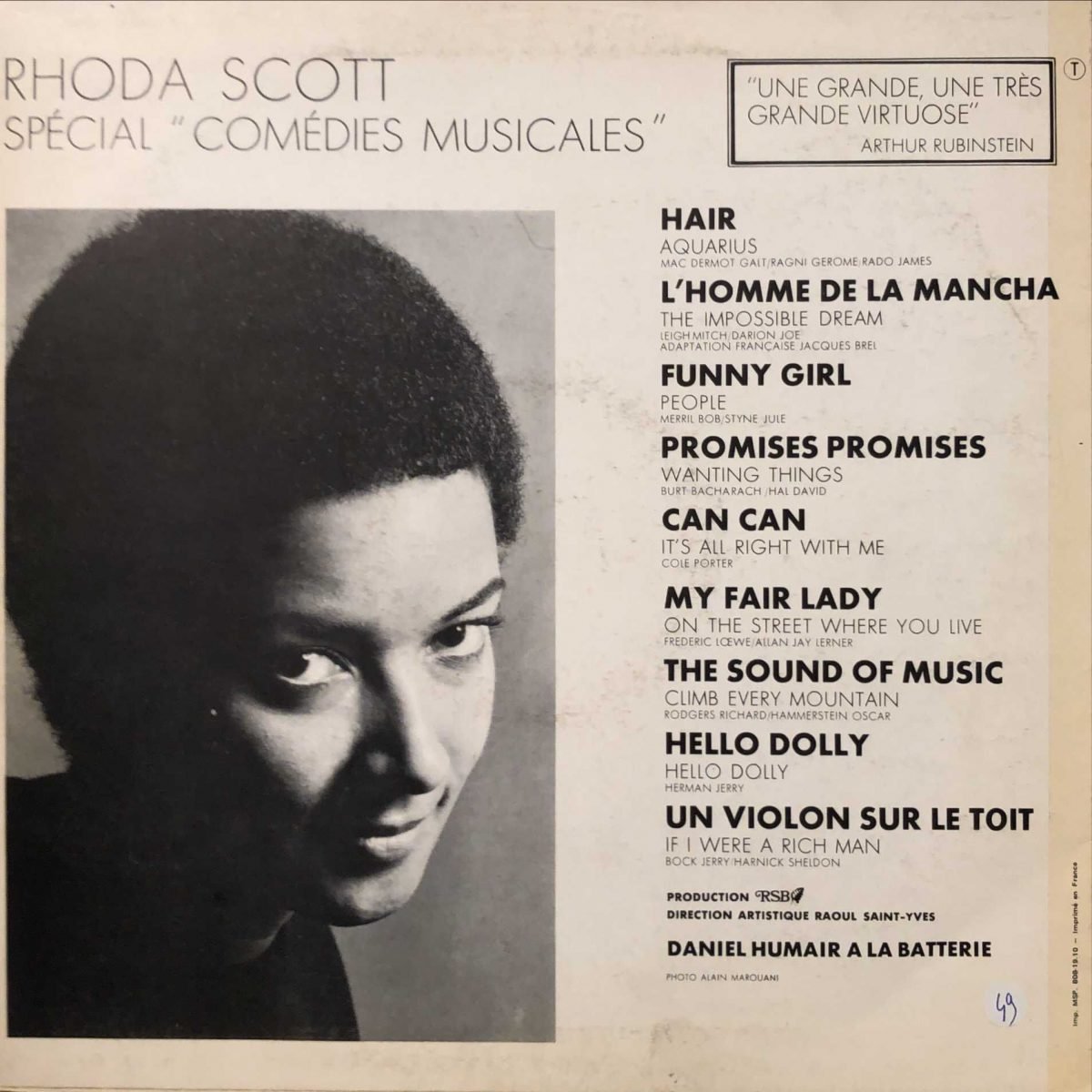 Rhoda Scott ‎– A L'Orgue Hammond Vol.2 LP Plak - Görsel 3