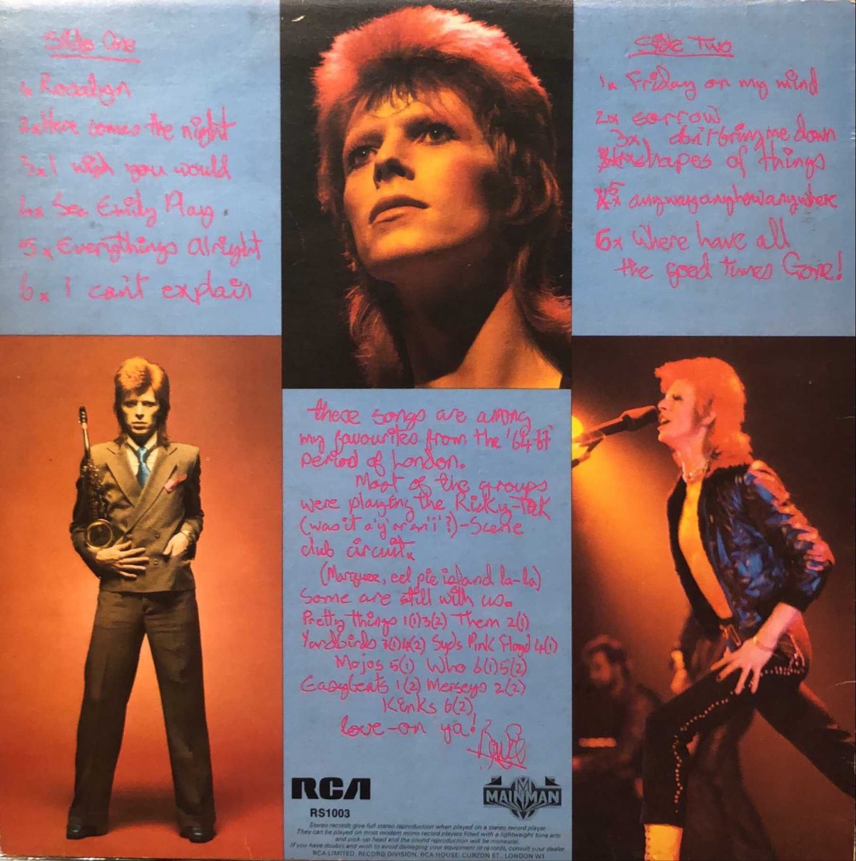 David Bowie ‎– Pinups LP Plak - Görsel 2