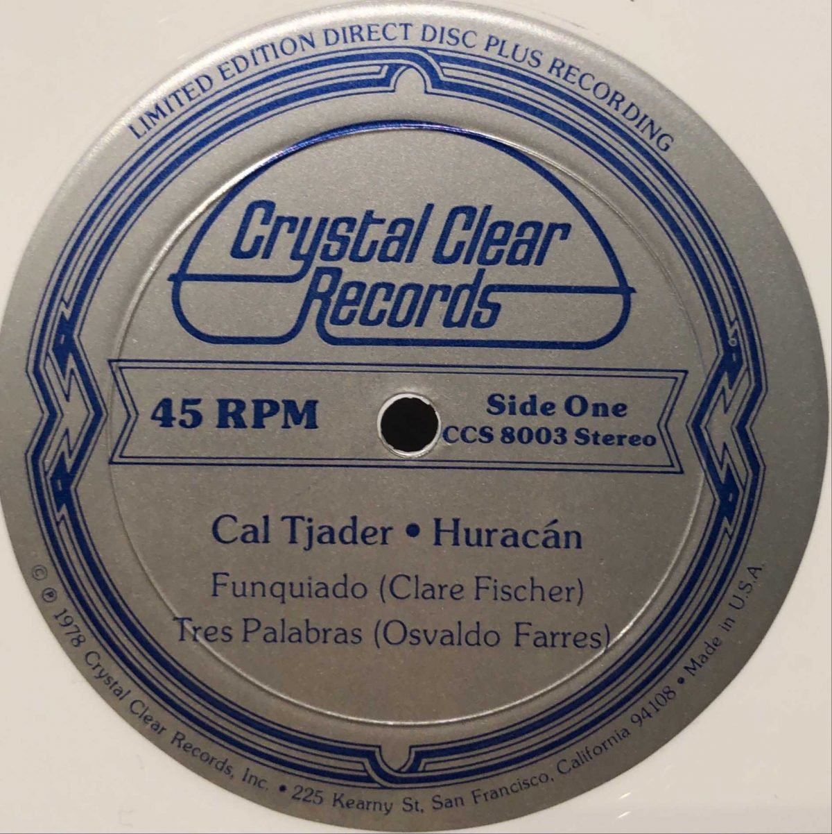 Cal Tjader ‎– Huracán EP Renkli Plak - Görsel 2