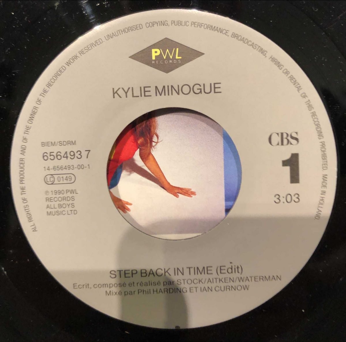 Kylie Minogue ‎– Step Back In Time 45lik Plak - Görsel 3