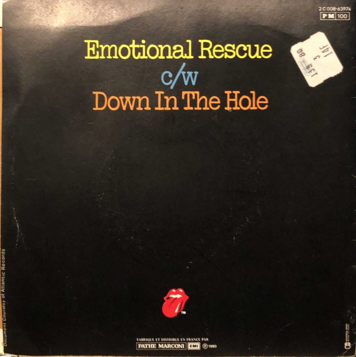 The Rolling Stones ‎– Emotional Rescue 45lik Plak - Görsel 3
