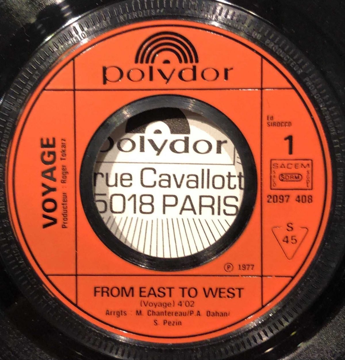 Voyage ‎– From East To West / Point Zero 45lik Plak - Görsel 2