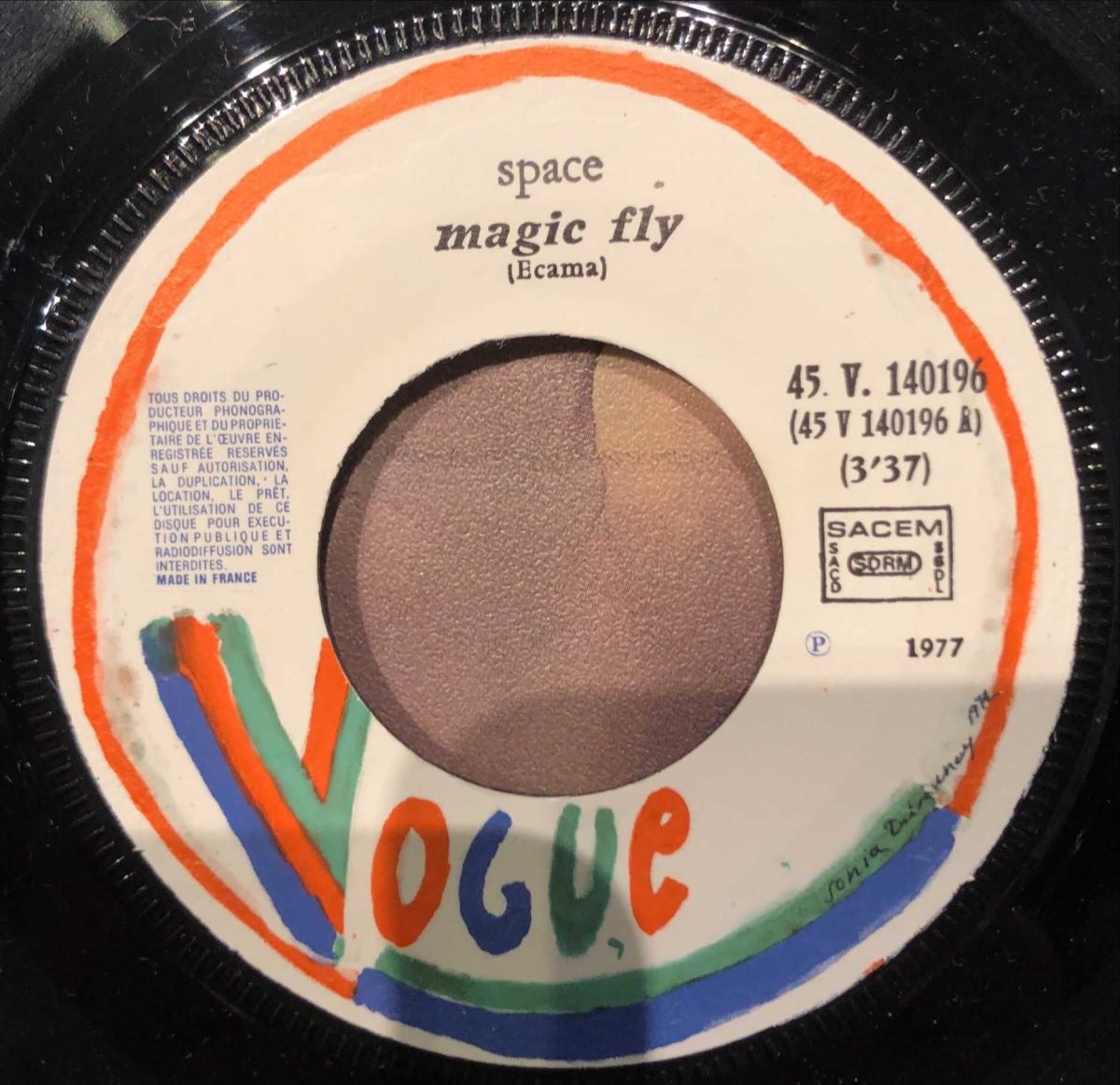 Space ‎– Magic Fly (Original Version) 45lik Plak - Görsel 3