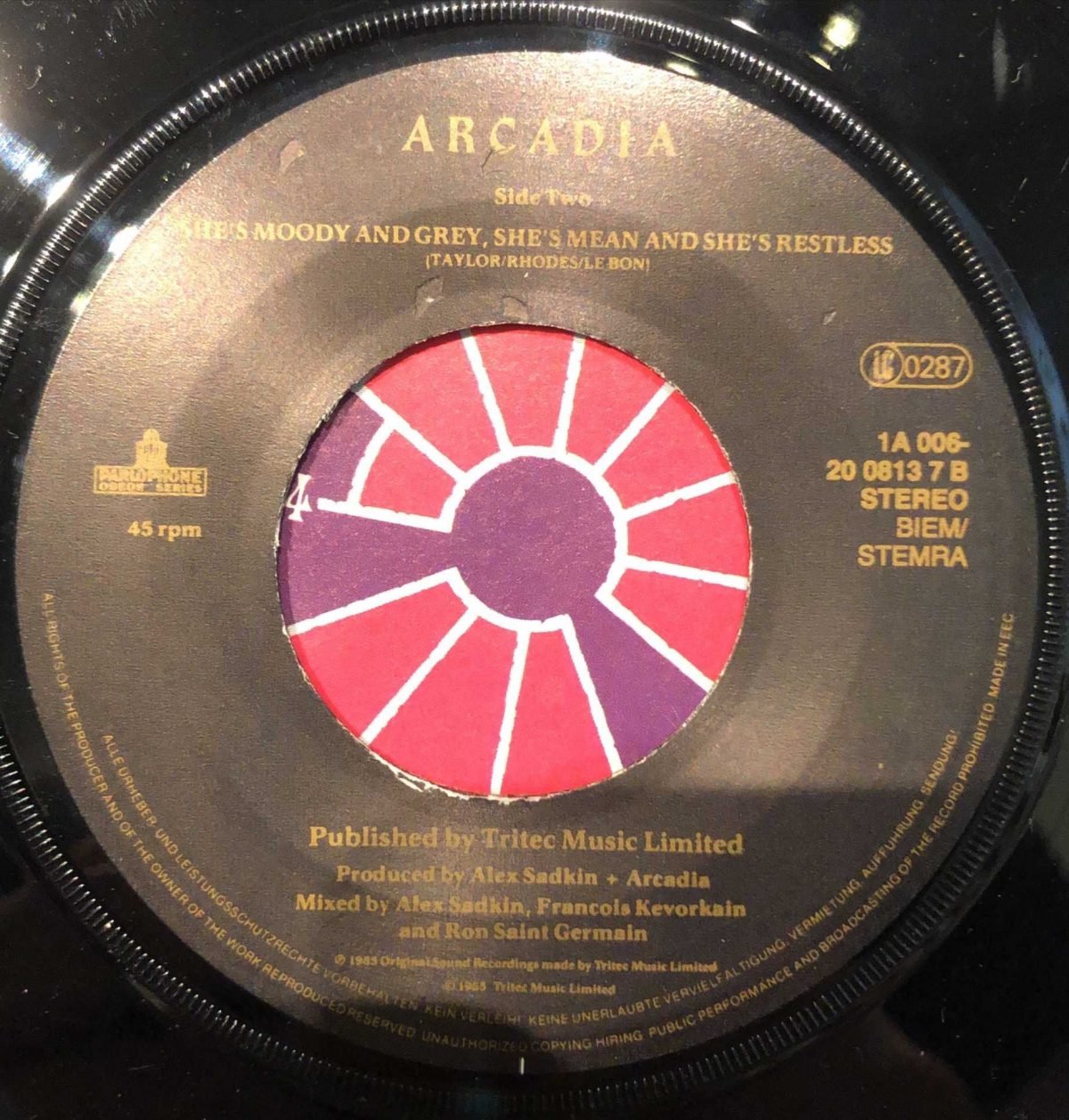 Arcadia ‎– Election Day 45lik Plak - Görsel 3