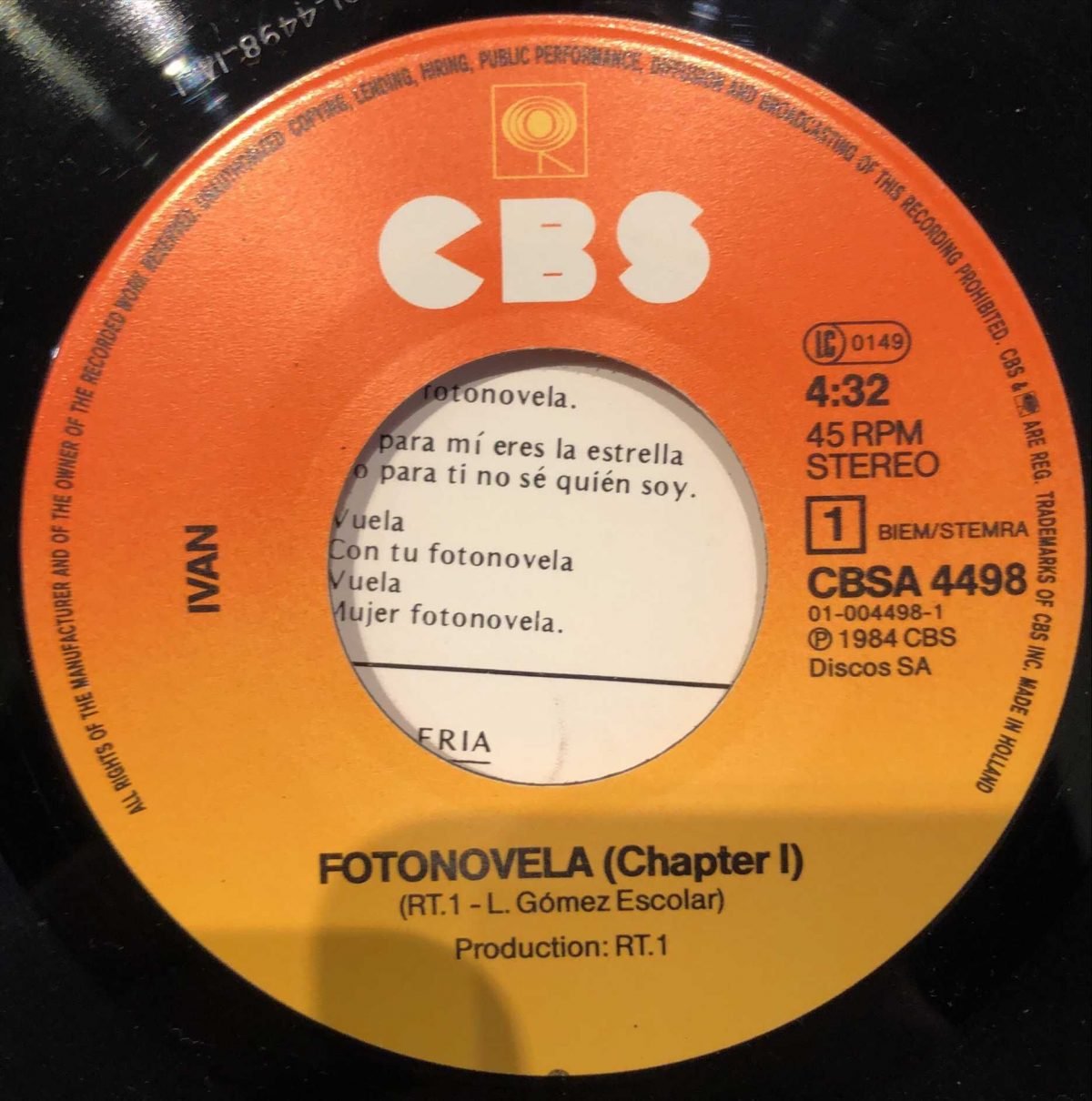 Ivan ‎– Fotonovela (Chapter 1) 45lik Plak - Görsel 2