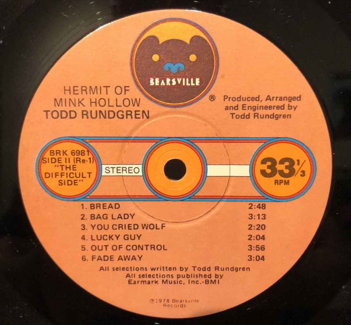 Todd Rundgren ‎– Hermit Of Mink Hollow LP Plak - Görsel 3