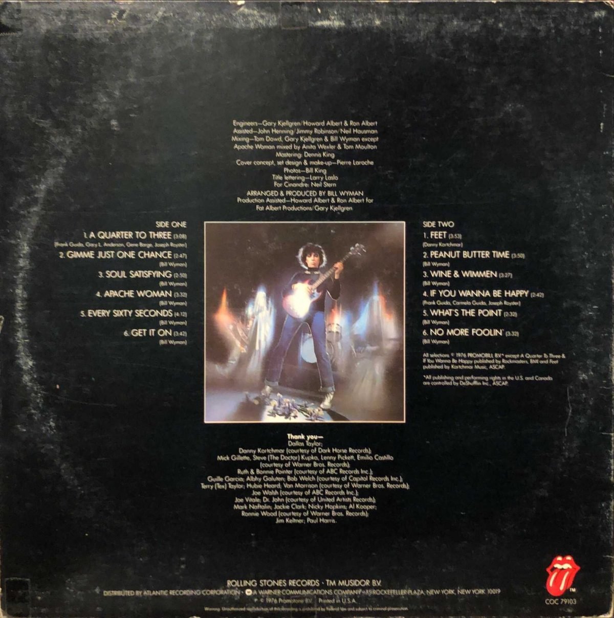 Bill Wyman ‎– Stone Alone Plak - Görsel 3