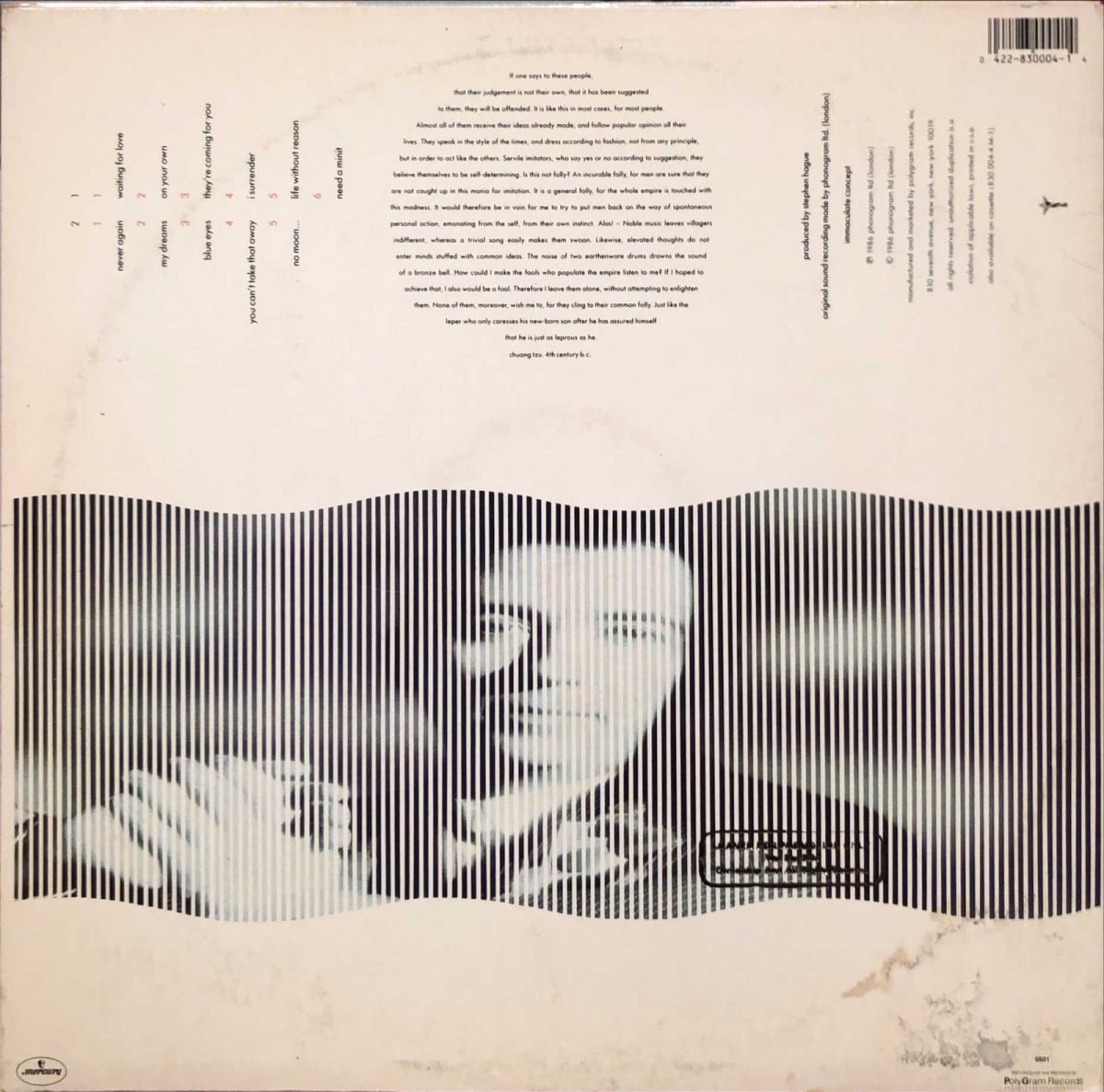 Pete Shelley ‎– Heaven And The Sea LP Plak - Görsel 3