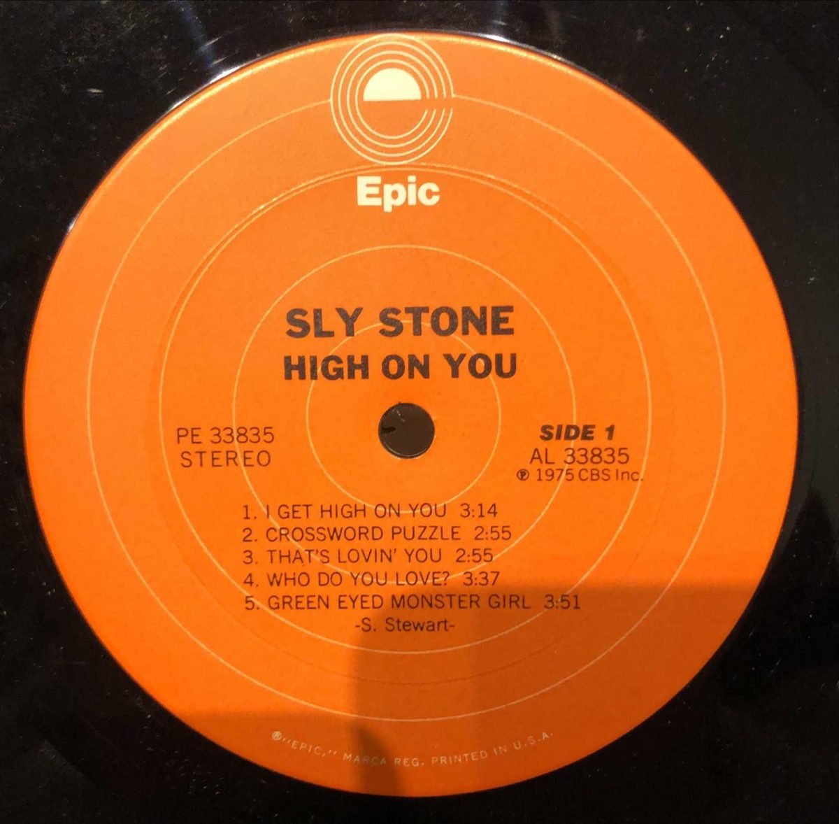 Sly Stone ‎– High On You LP Plak - Görsel 3