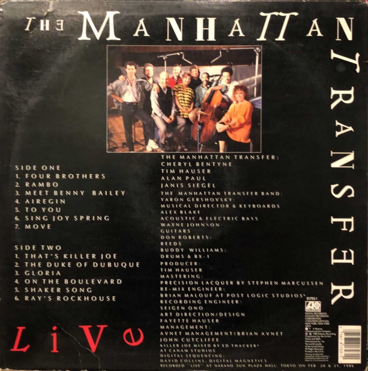 The Manhattan Transfer ‎– Live LP Plak - Görsel 3