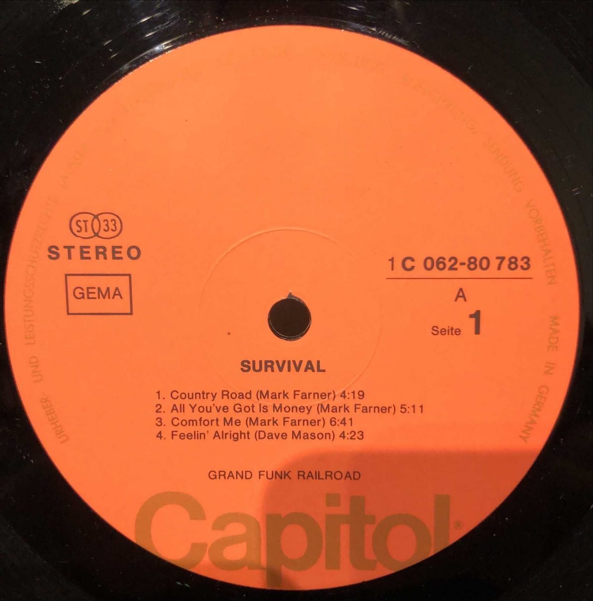 Grand Funk ‎– Survival LP Plak - Görsel 3