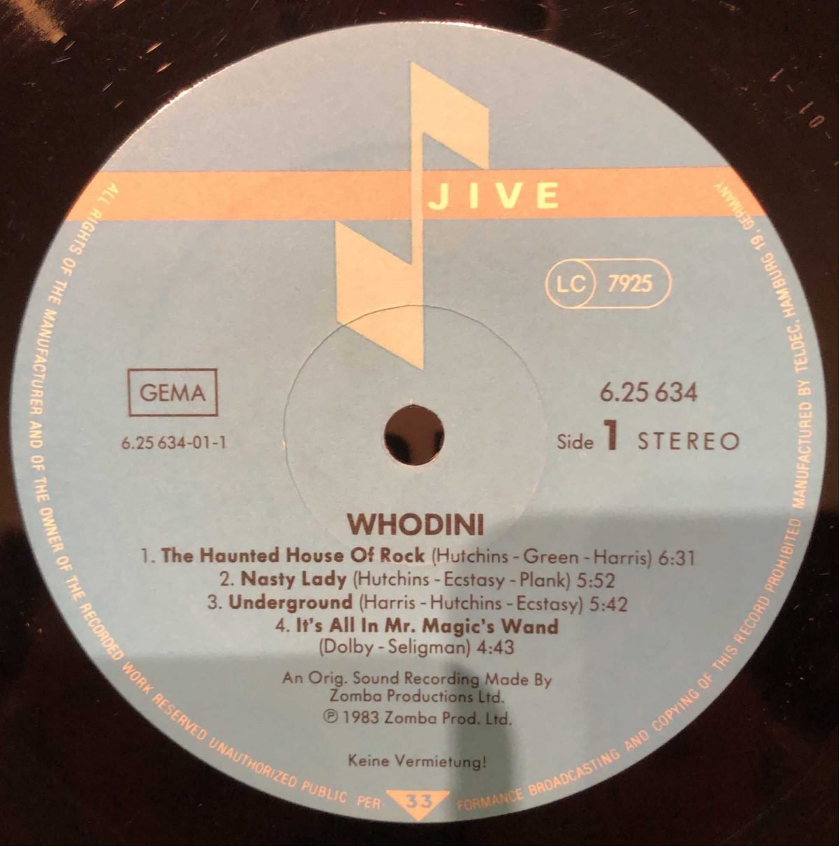 Whodini ‎– Whodini LP Plak - Görsel 3