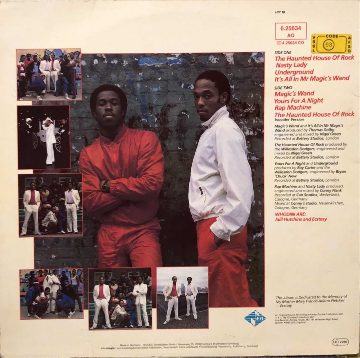 Whodini ‎– Whodini LP Plak - Görsel 2