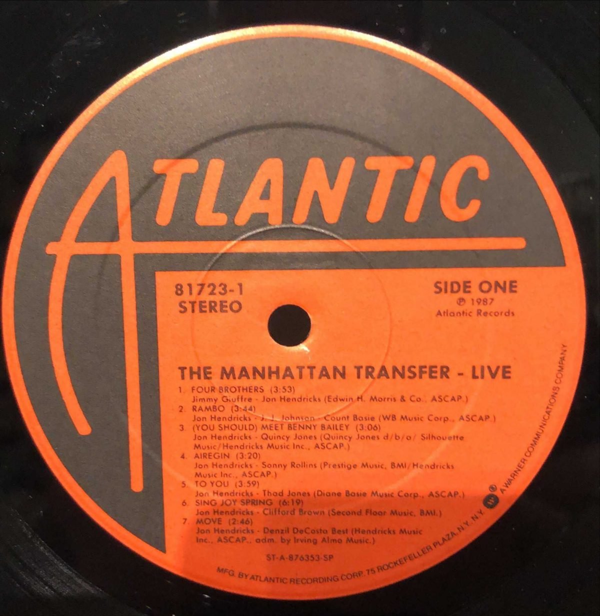 The Manhattan Transfer ‎– Live LP Plak - Görsel 2