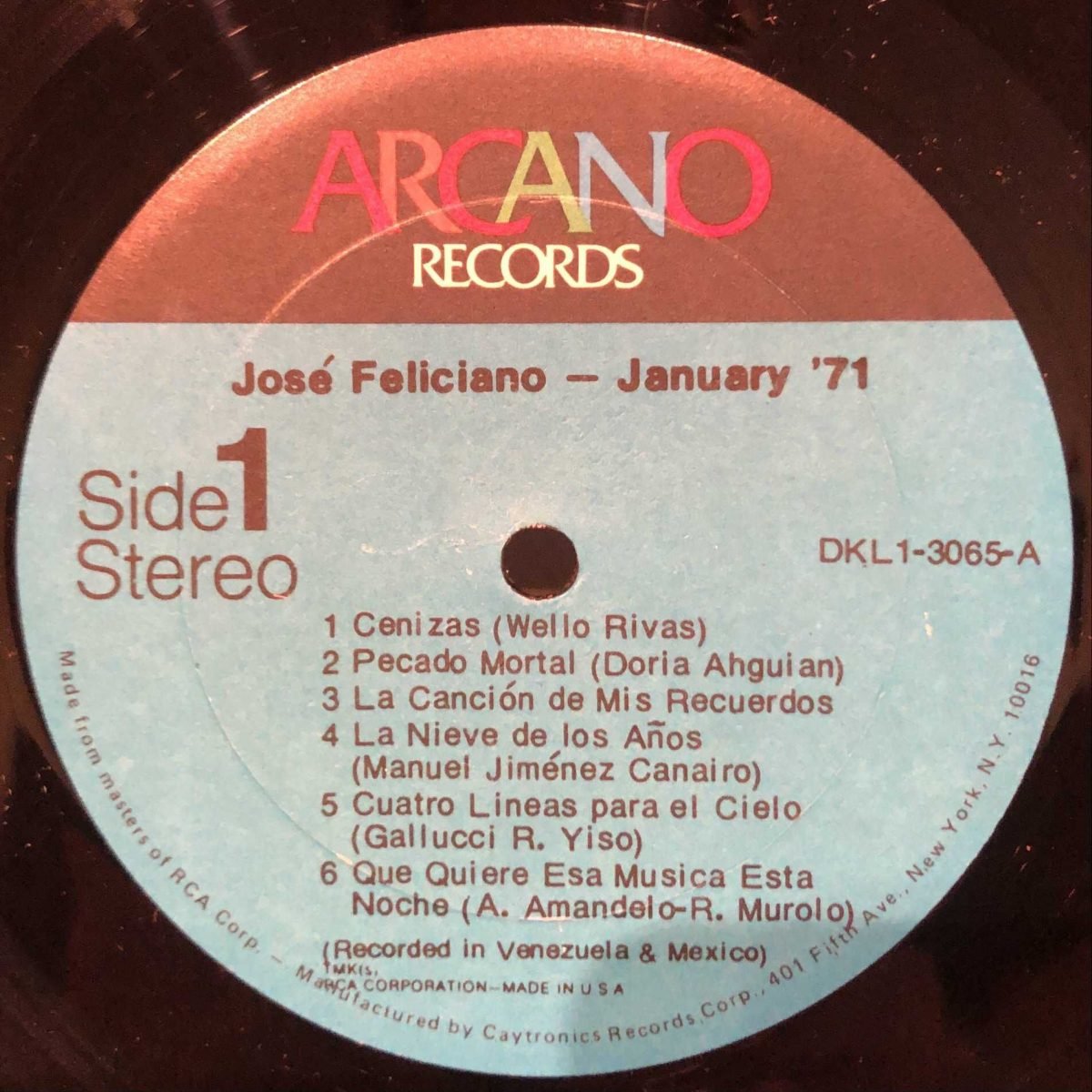 José Feliciano ‎– January '71 LP Plak - Görsel 2