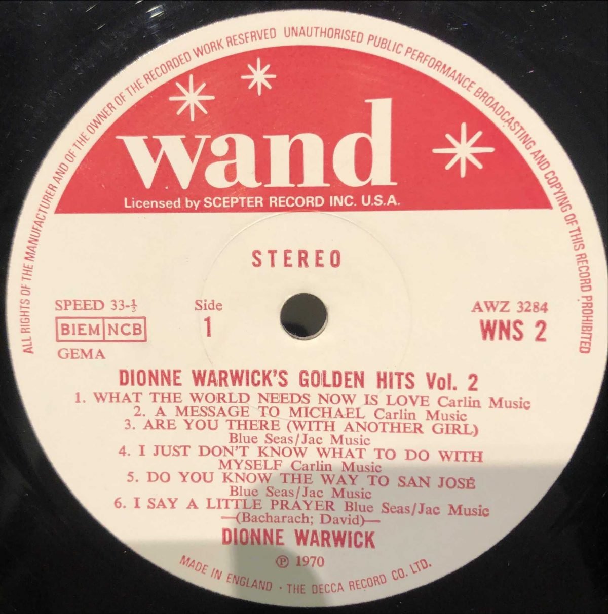 Dionne Warwick ‎– Dionne Warwick's Golden Hits Volume 2 LP Plak - Görsel 2