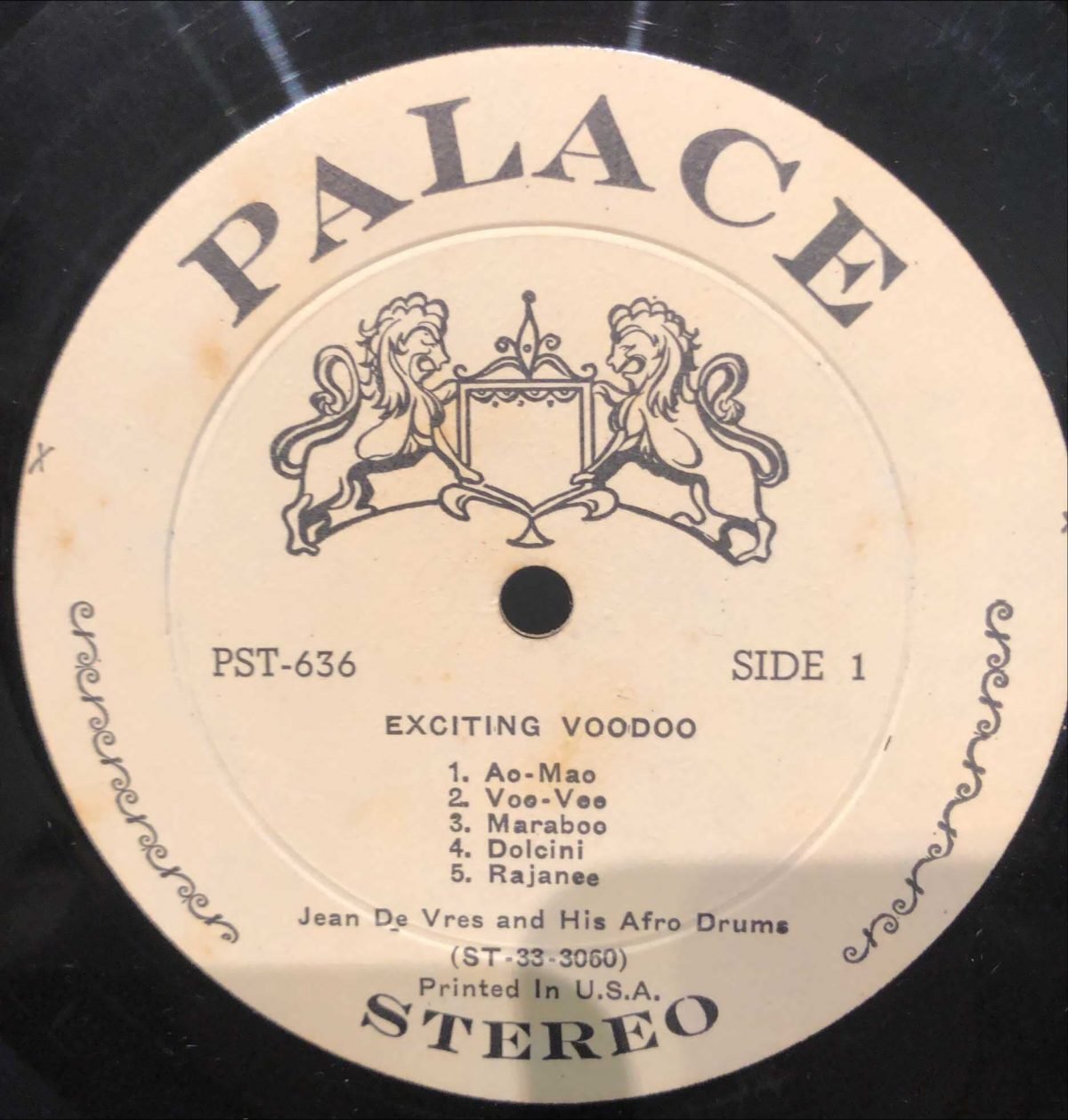 Jean De Vres And His Afro Drums ‎– Exciting Voodoo LP Plak - Görsel 3