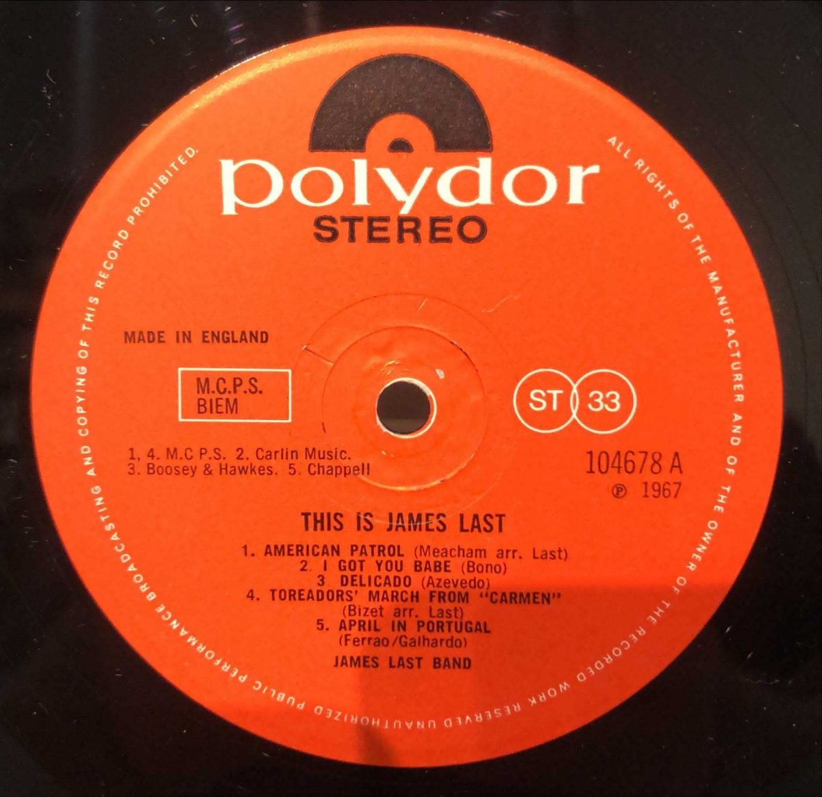 James Last ‎– This Is James Last  LP Plak - Görsel 2