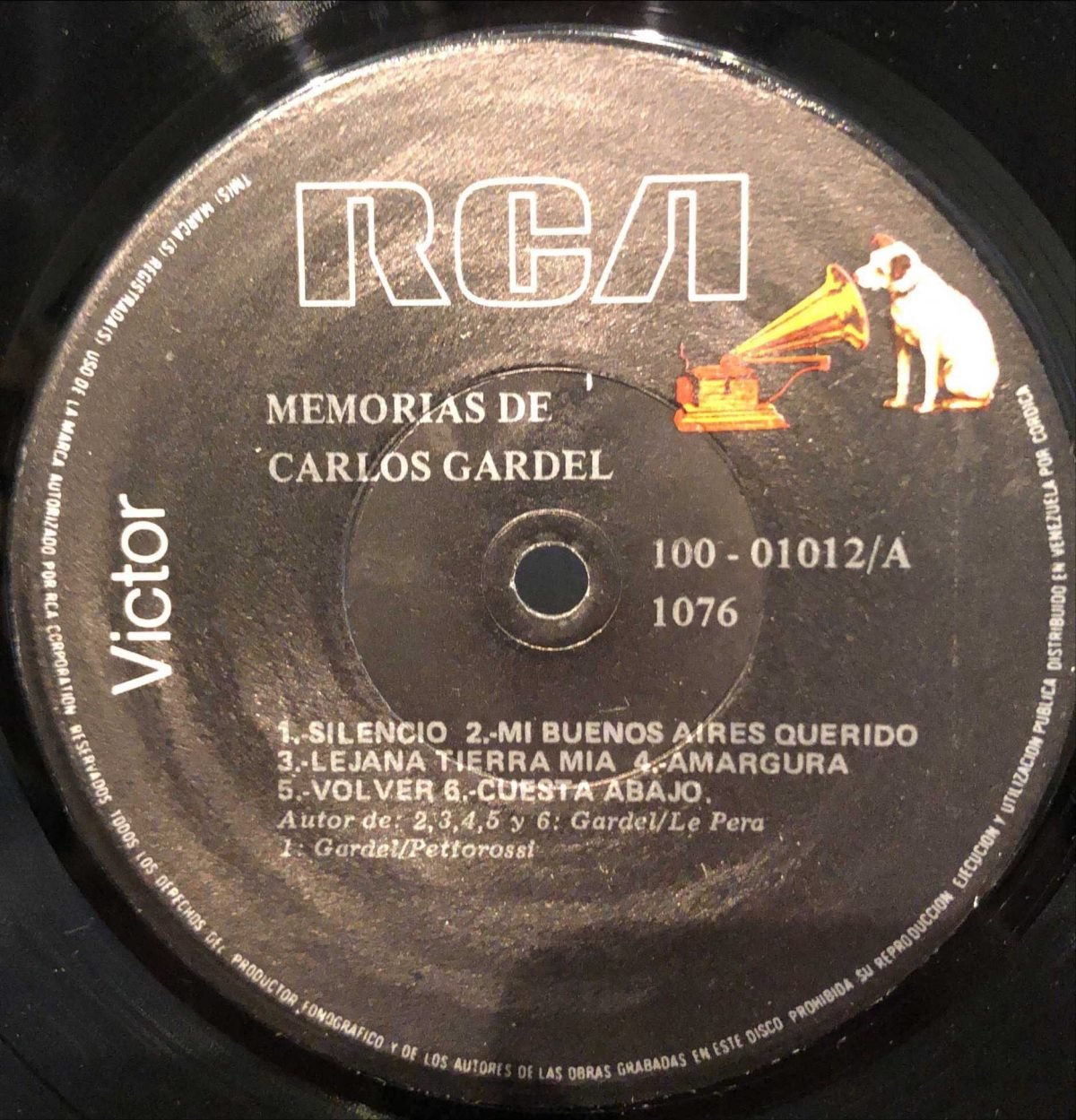 Carlos Gardel ‎– Memorias De Carlos Gardel LP Plak - Görsel 3