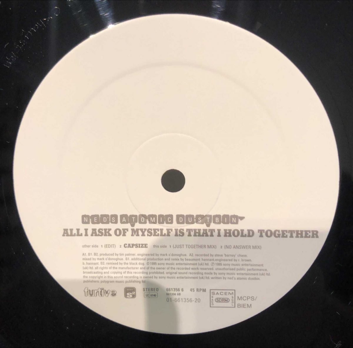 Ned's Atomic Dustbin ‎– All I Ask Of Myself Is That I Hold Together Maxi Single Plak - Görsel 2