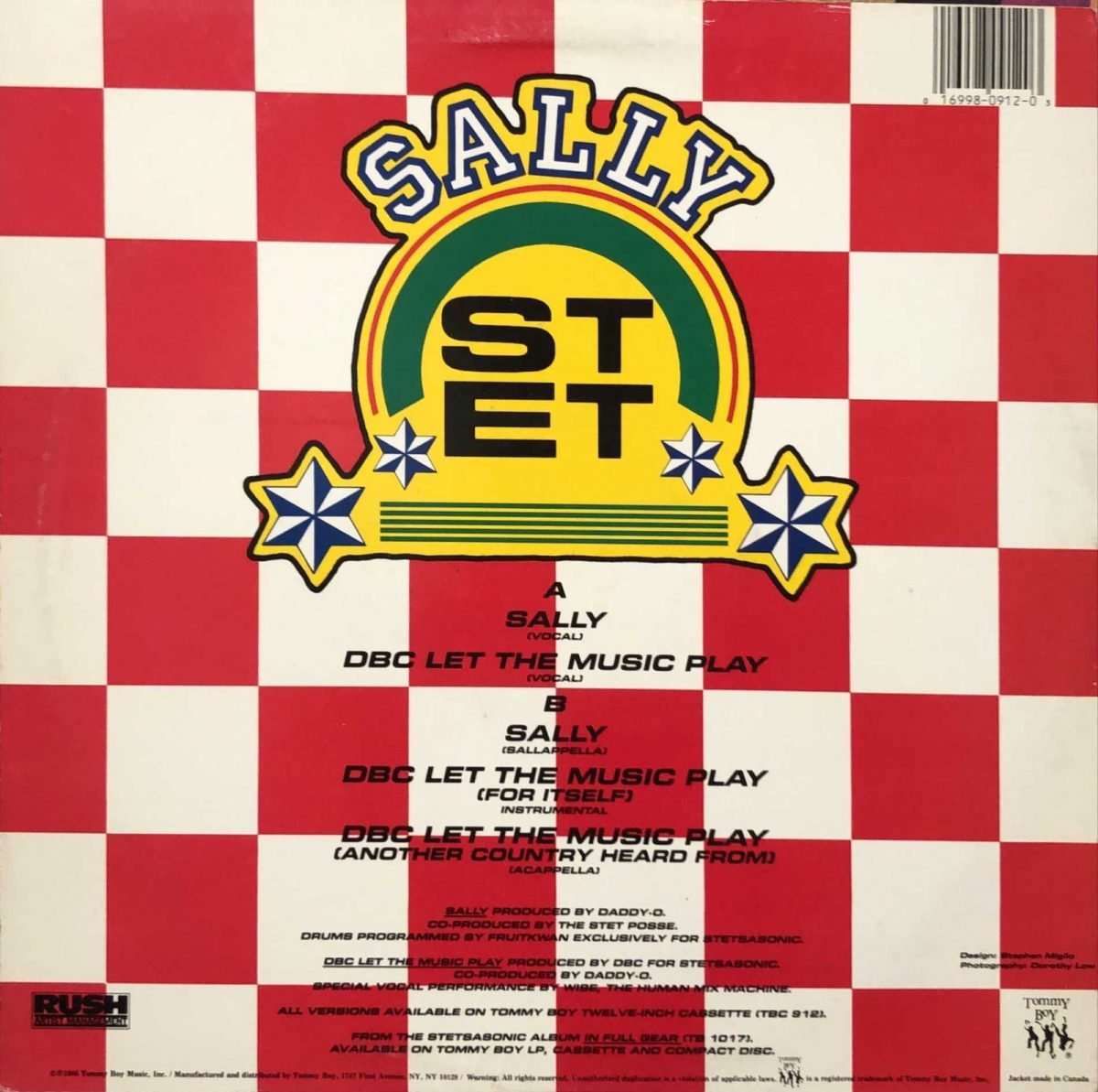 Stetsasonic ‎– Sally / DBC Let The Music Play Maxi Single Plak - Görsel 2