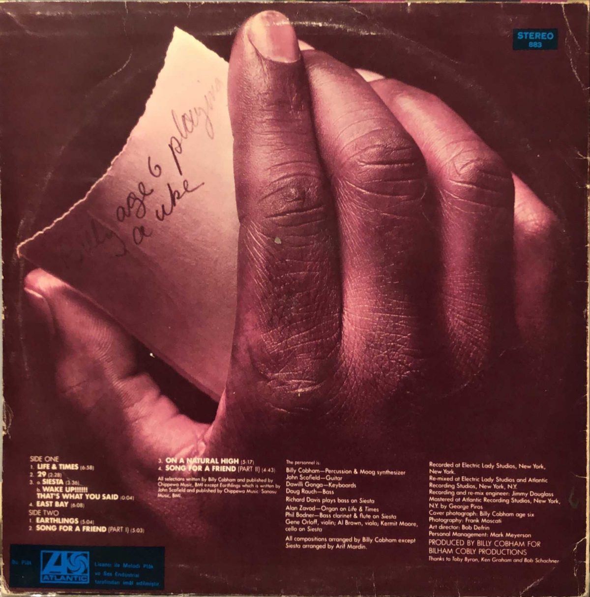 Billy Cobham ‎– Life & Times LP Plak - Görsel 2