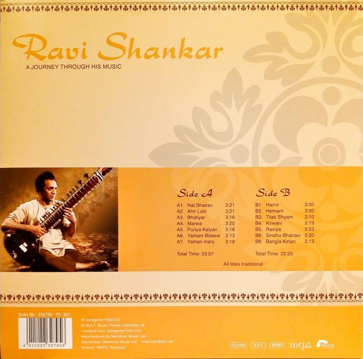 Ravi Shankar ‎– A Journey Through His Music LP Plak - Görsel 3